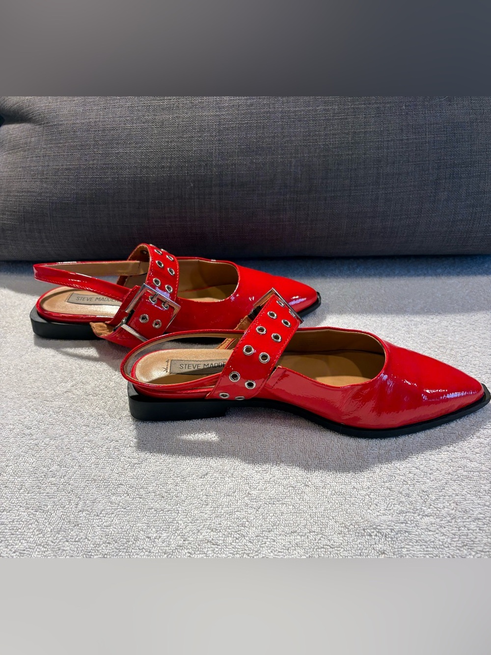 Steve Madden Greya Red Patent Slingback Flats – Size 8.5 - Picture 4 of 11